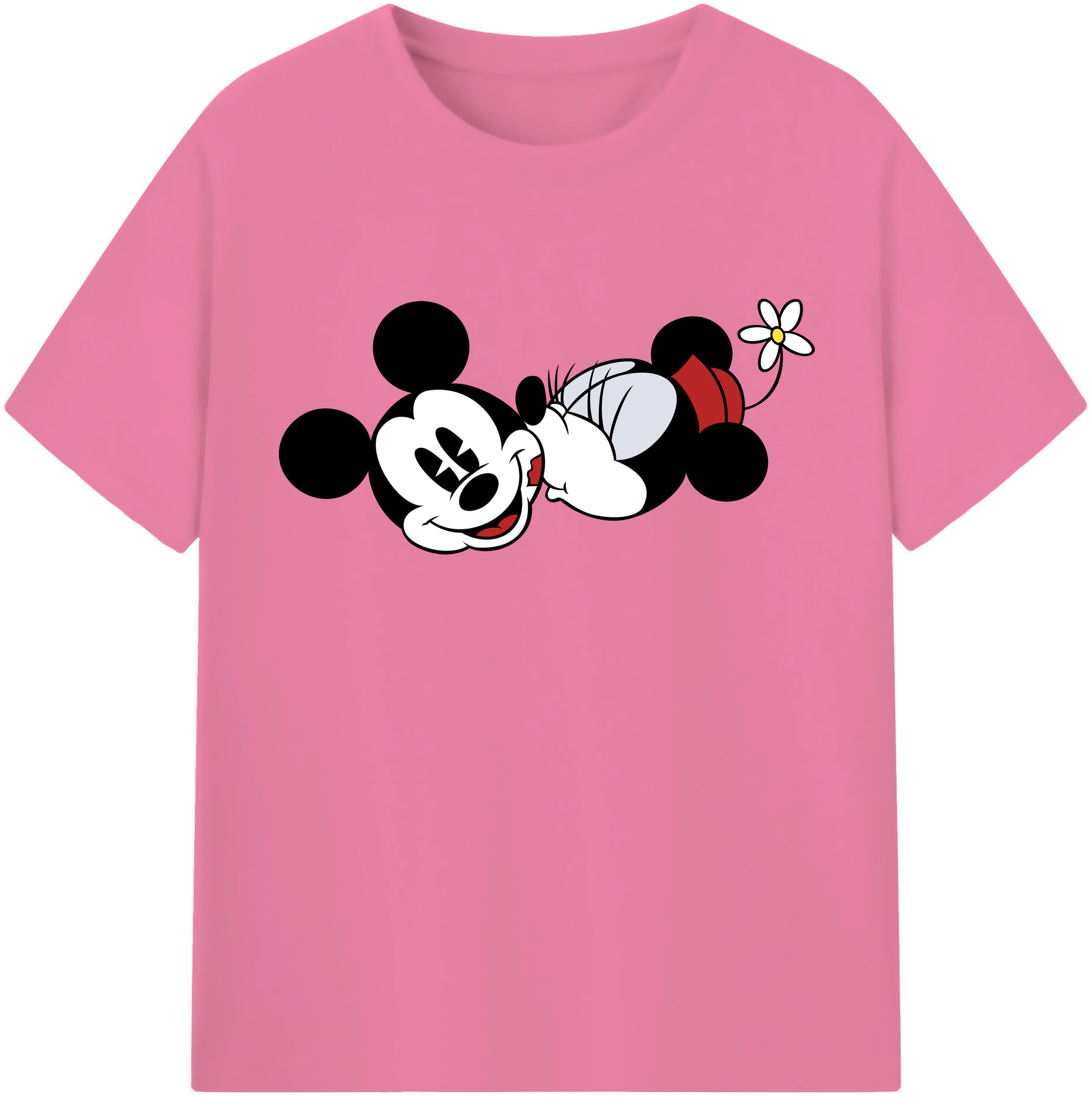 （画像用） ミッキーマウス Mickey Mouse 綿100％半袖Tシャツ（フロントプリント）